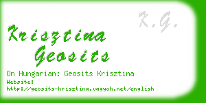 krisztina geosits business card